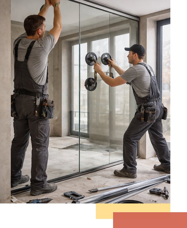 Цельностеклянные перегородки под ключ в Дивногорске