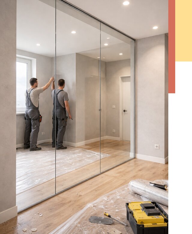 Безрамные стеклянные перегородки в Дивногорске — монтаж от 9605 руб. | ОТДЕЛОЧНИК-Двн