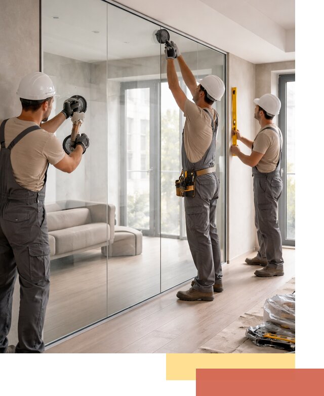 Перегородки из закаленного стекла в Дивногорске для офисов и квартир