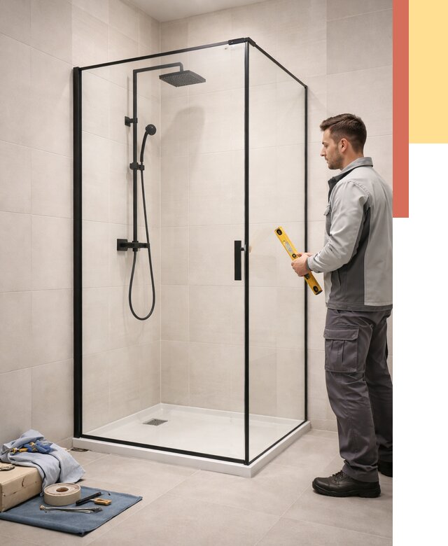 Стеклянные перегородки для душа в Дивногорске от 12638 руб. | Монтаж под ключ — ОТДЕЛОЧНИК-Двн