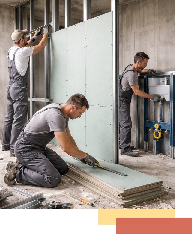 Монтаж и ремонт сантехнических перегородок в Дивногорске