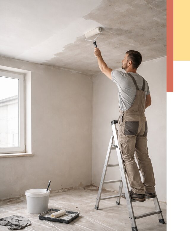 Грунтовка потолка в Дивногорске от 2528 руб. — быстро и недорого | ОТДЕЛОЧНИК-Двн