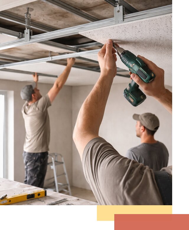 Монтаж акустического потолка в Дивногорске под ключ