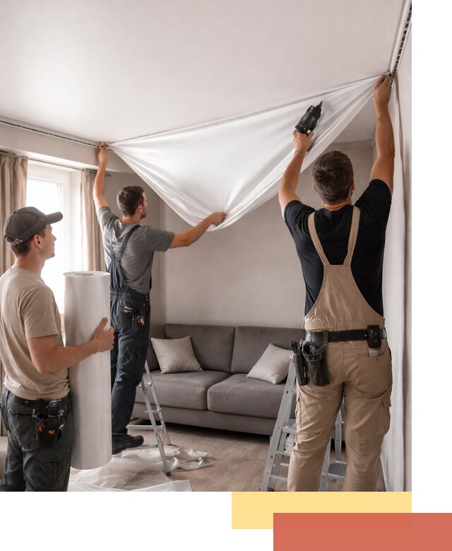 Монтаж сатинового натяжного потолка в Дивногорске качественно и быстро