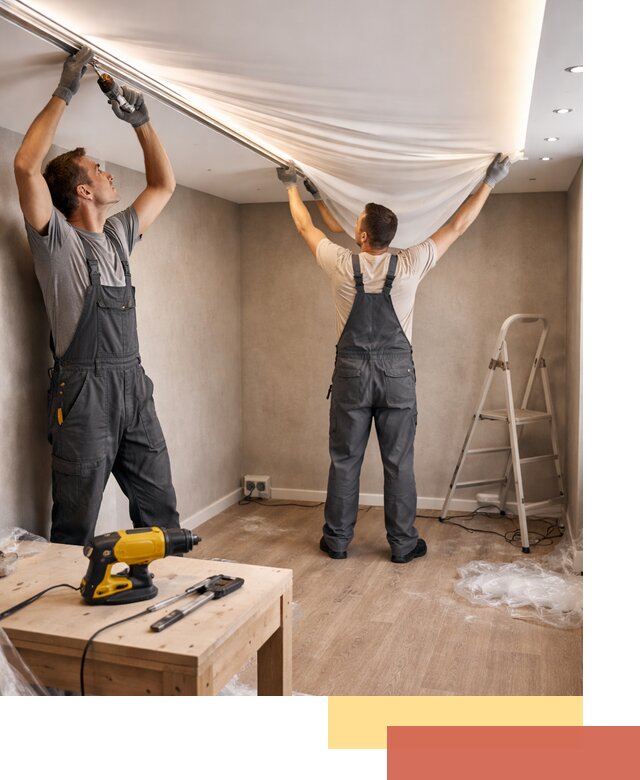 Монтаж натяжного потолка с подсветкой в Дивногорске цена и сроки