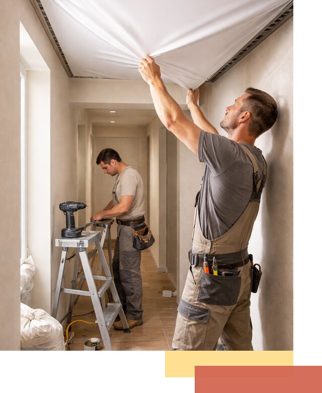 Монтаж натяжного потолка в прихожей в Дивногорске