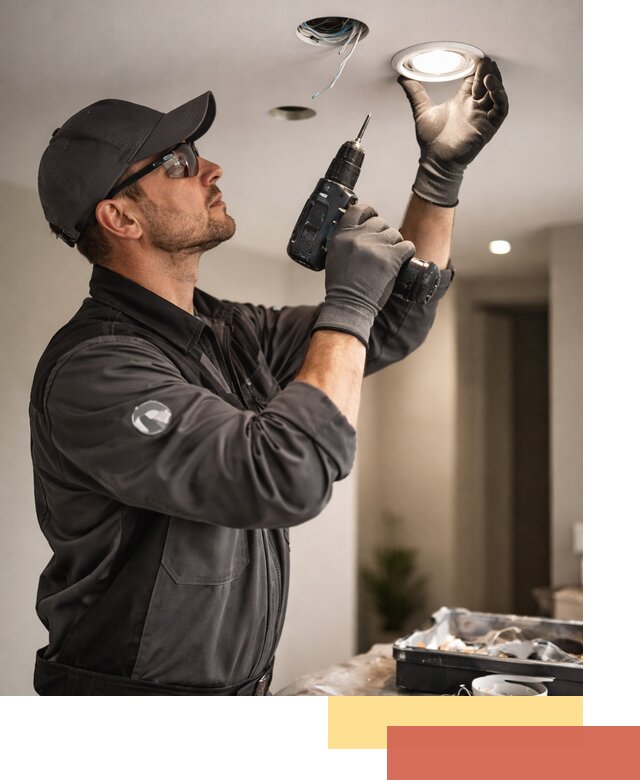 Установка точечных светильников в натяжной потолок в Дивногорске