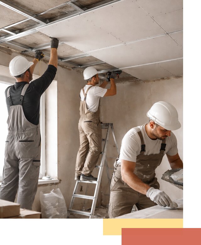 Одноуровневый потолок из гипсокартона в Дивногорске — монтаж и отделка