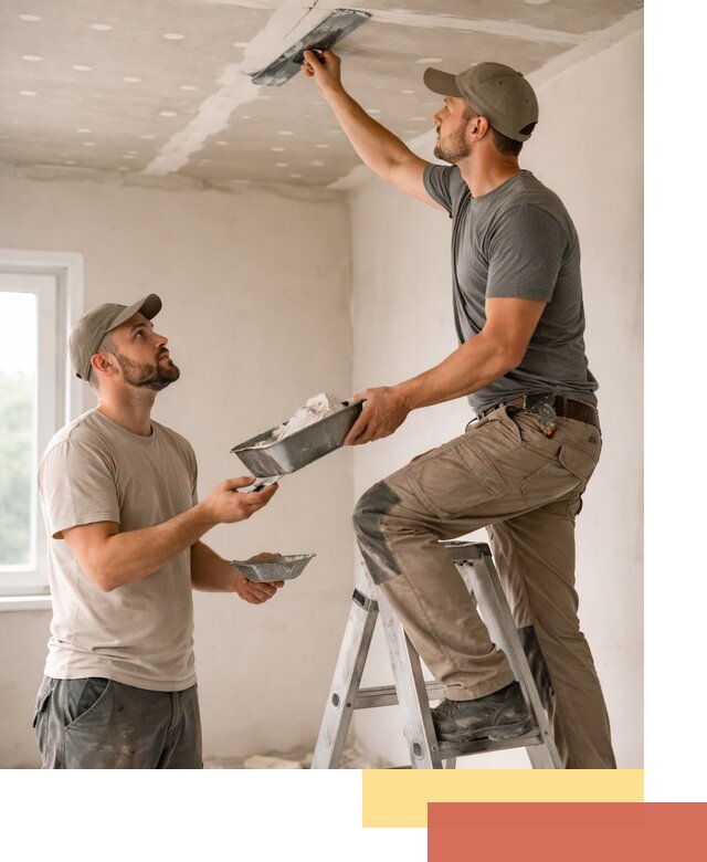 Шпаклевка потолка из гипсокартона в Дивногорске качественно и быстро