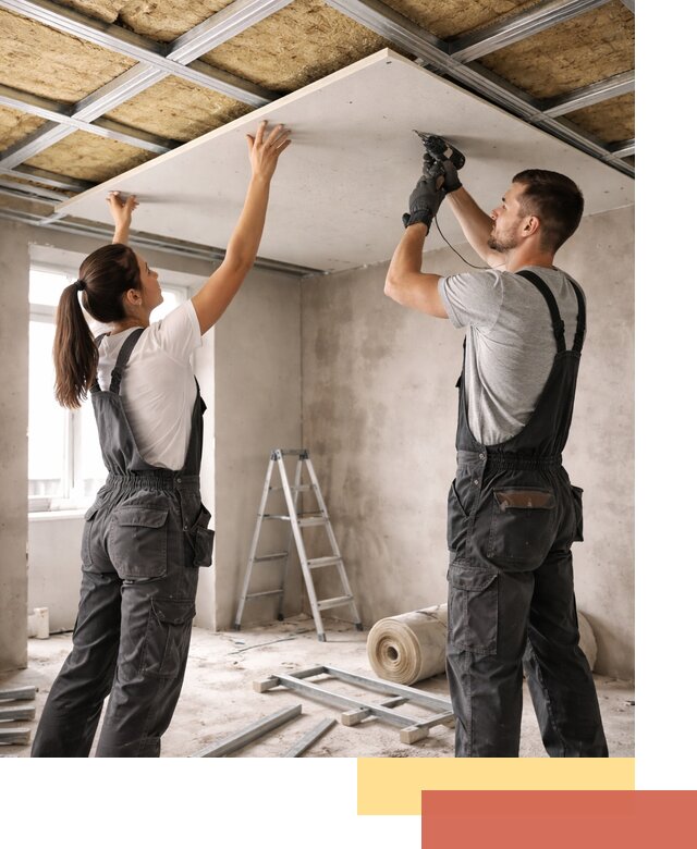 Звукоизоляция потолка из ГКЛ в Дивногорске профессионально и надежно