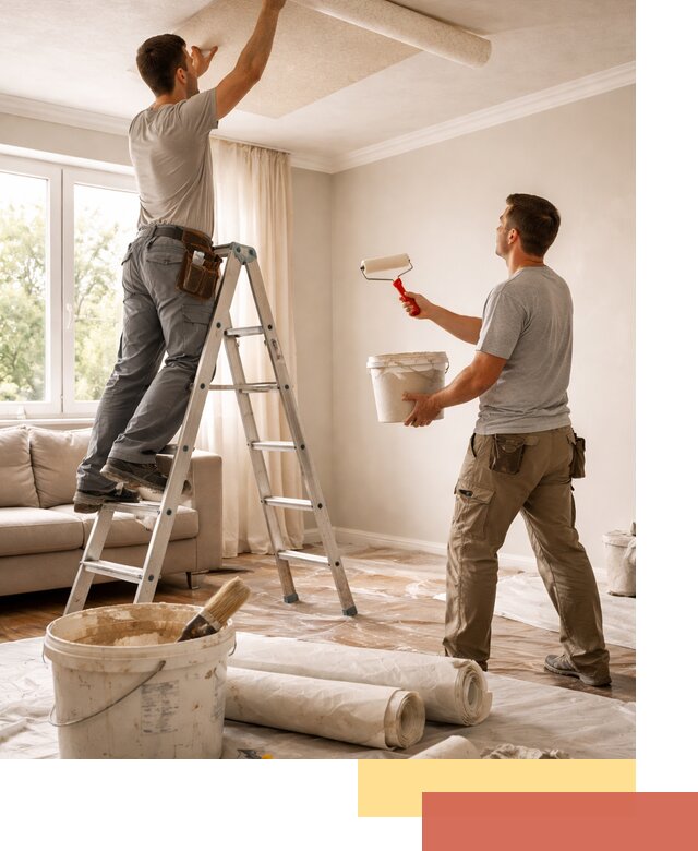 Поклейка обоев на потолок в Дивногорске — качественно и быстро