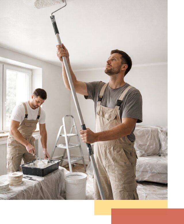 Покраска потолка водоэмульсионной краской в Дивногорске