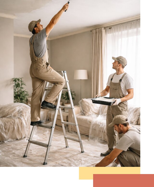 Покраска потолков акриловой краской в Дивногорске качественно и быстро