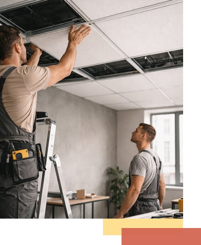 Монтаж потолочной плитки в Дивногорске качественно и в срок