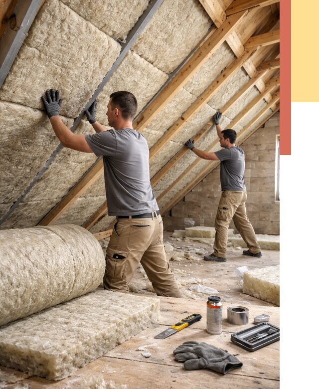 Утепление потолка минватой в Дивногорске от 1466 руб. — быстро и недорого | ОТДЕЛОЧНИК-Двн