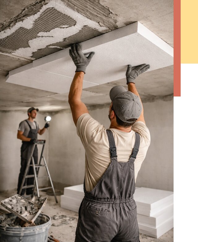 Утепление потолка пенопластом в Дивногорске от 4550 руб/м2 — недорого и быстро | ОТДЕЛОЧНИК-Двн