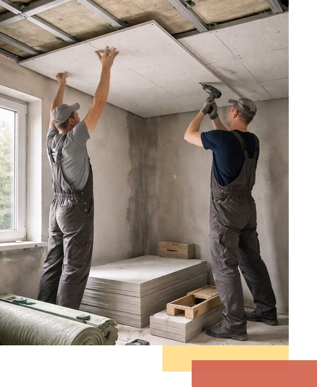 Шумоизоляция потолка панелями ЗИПС в Дивногорске